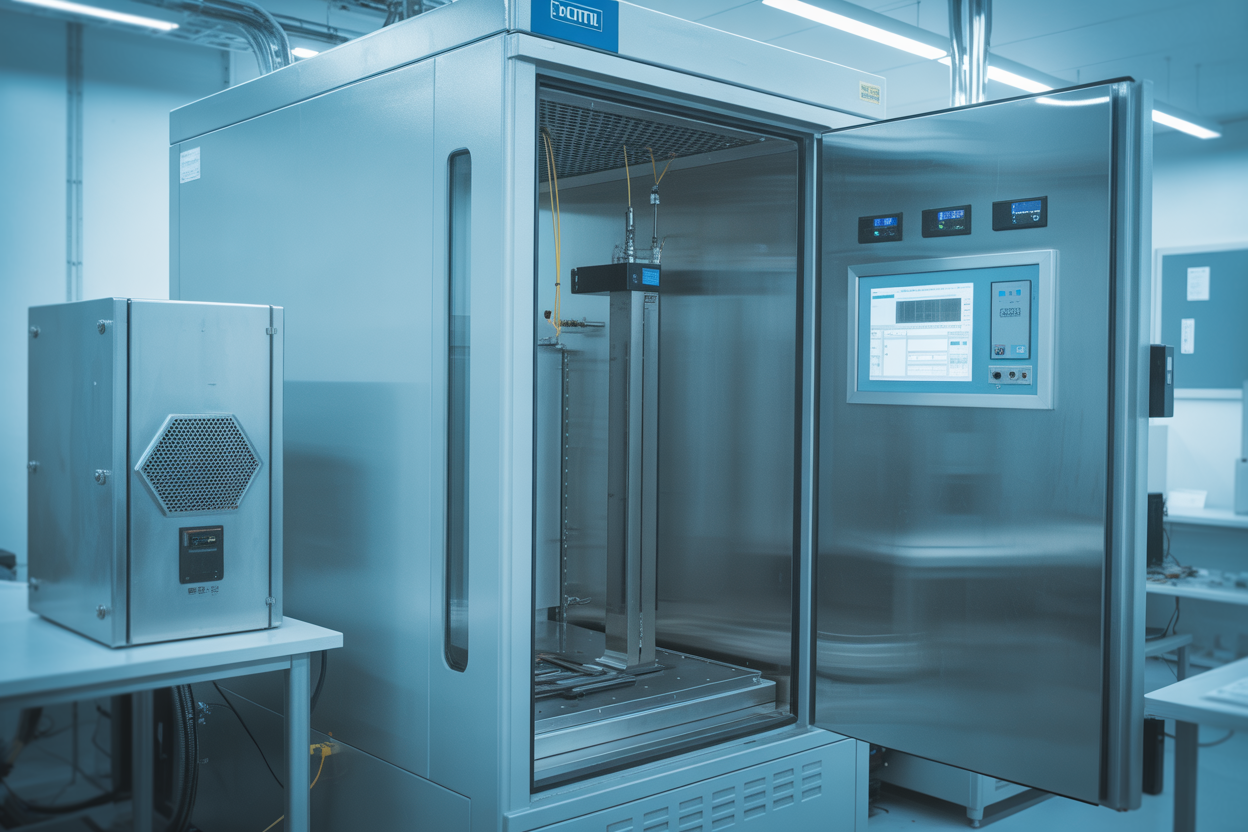 Environmental test chamber in the Qualex laboratory