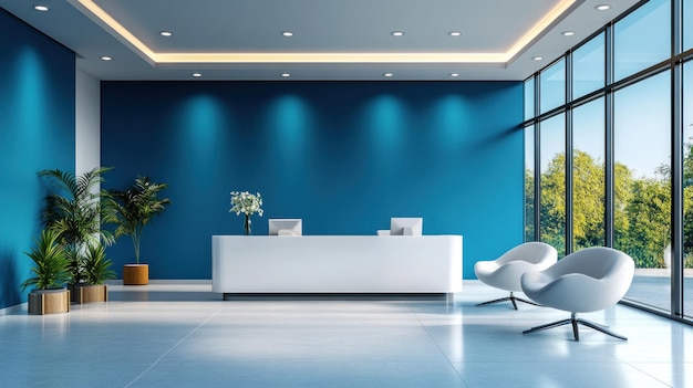 Modern corporate office reception